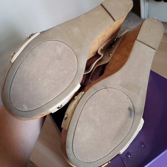 Madden Girl Crossover wedge heel sandal slide - Picture 4 of 5